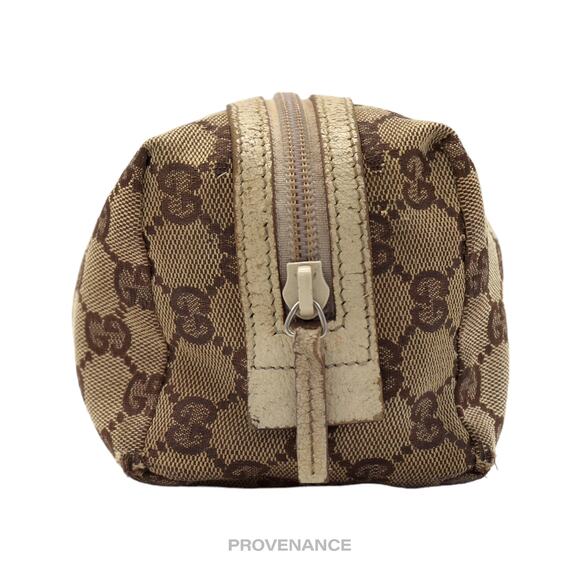 🔴 Gucci GG Canvas Zip Pouch - Brown  Ivory - Picture 5 of 10